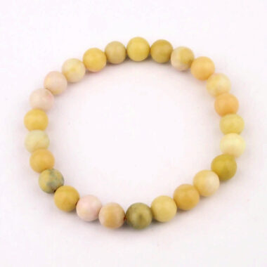 Lantian Jade Ø 8 mm Kugel Edelstein Armband flexibel und dehnbar Edelsteine Heilsteine bei Wunderstein24
