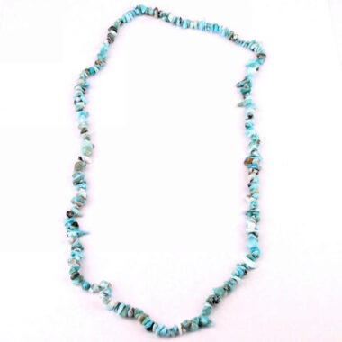 Larimar Kette Länge ca. 90 cm in sehr schöner Farbe Edelsteine Heilsteine bei Wunderstein24