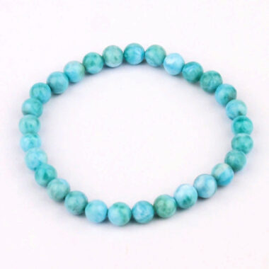 Larimar Ø 7 mm Kugel Edelstein Armband flexibel und dehnbar Edelsteine Heilsteine bei Wunderstein24