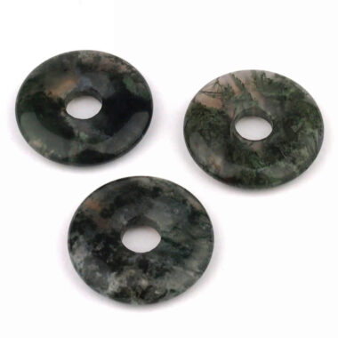 Moosachat Donut Anhänger Ø 30 mm Edelsteine Heilsteine bei Wunderstein24