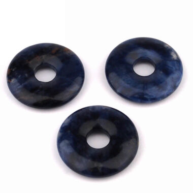 Sodalith Donut Anhänger Ø 30 mm Edelsteine Heilsteine bei Wunderstein24