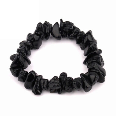 Tektit | Glasmeteorit Edelstein Armband flexibel und dehnbar Edelsteine Heilsteine bei Wunderstein24