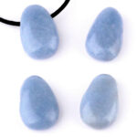 Onyx schwarz Cabochon Anhänger seitlich gebohrt Edelsteine Heilsteine bei Wunderstein24