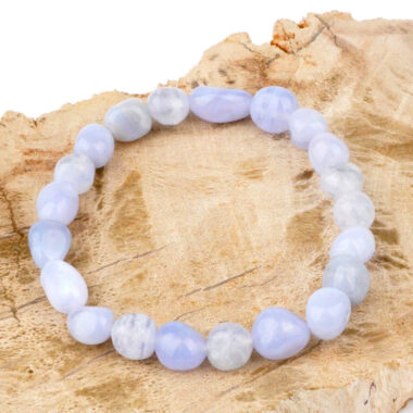 Chalcedon Ø 8 mm Nugget Edelstein Armband flexibel und dehnbar Edelsteine Heilsteine bei Wunderstein24