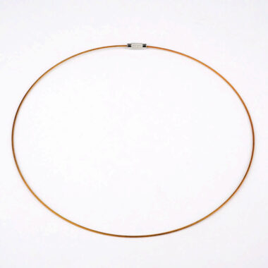 Halsreif Edelstahl gold Länge 45 cm mit Verschluss Edelsteine Heilsteine bei Wunderstein24