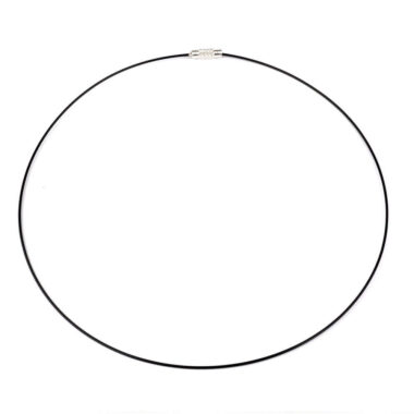 Halsreif Edelstahl schwarz Länge 45 cm mit Verschluss Edelsteine Heilsteine bei Wunderstein24