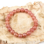 großes Bergkristall Ø 14 mm Nugget Edelstein Armband glasklar flexibel und dehnbar Edelsteine Heilsteine bei Wunderstein24