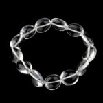 großes Bergkristall Ø 14 mm Nugget Edelstein Armband glasklar flexibel und dehnbar Edelsteine Heilsteine bei Wunderstein24