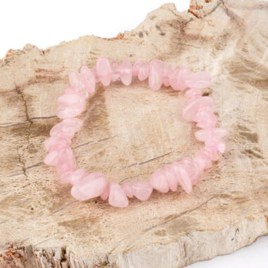 Rosenquarz Kinder Edelstein Armband flexibel und dehnbar Edelsteine Heilsteine bei Wunderstein24