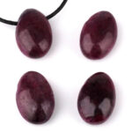 Thulit Cabochon Anhänger seitlich gebohrt Top Farbe Edelsteine Heilsteine bei Wunderstein24