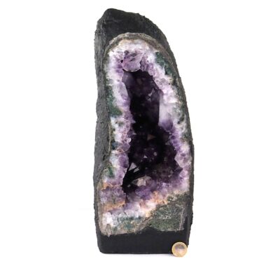 XXL Amethyst Druse AA – Qualität Höhe 375 mm / 11460 g Geode Stufe Standfläche Edelsteine Heilsteine bei Wunderstein24