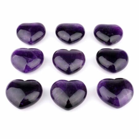 Amethyst Herz poliert Ø ca. 45 mm in bester AAA – Qualität aus Uruguay Edelsteine Heilsteine bei Wunderstein24