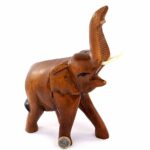 großer Elefant Figur Happy Glückselefant Feng Shui Skulptur aus Bali Indonesien Edelsteine Heilsteine bei Wunderstein24