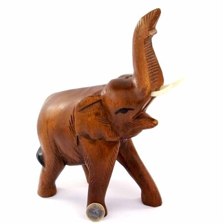 großer Elefant Figur Happy Glückselefant Feng Shui Skulptur aus Bali Indonesien Edelsteine Heilsteine bei Wunderstein24