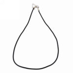 Kautschukkette schwarz Länge 46 – 51 cm | Ø 2 mm mit Karabiner-Verschluss Edelsteine Heilsteine bei Wunderstein24
