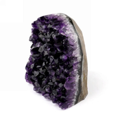 Amethyst Stufe mit poliertem Rand und Standfläche in weltbester Farbe und Qualität Edelsteine Heilsteine bei Wunderstein24