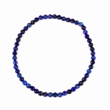 Lapislazuli Ø 3,5 mm facettiertes Edelstein Armband flexibel und dehnbar Edelsteine Heilsteine bei Wunderstein24