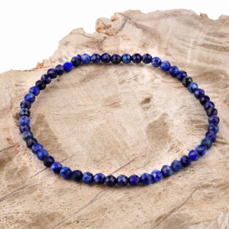 Lapislazuli Ø 3,5 mm facettiertes Edelstein Armband flexibel und dehnbar Edelsteine Heilsteine bei Wunderstein24