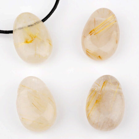 Rutilquarz Cabochon Anhänger seitlich gebohrt Edelsteine Heilsteine bei Wunderstein24