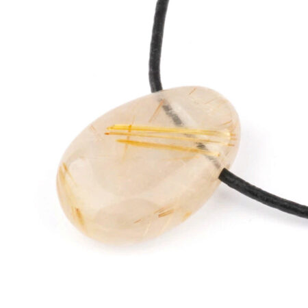Rutilquarz Cabochon Anhänger seitlich gebohrt Edelsteine Heilsteine bei Wunderstein24