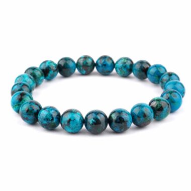 Chrysokoll Ø 7 mm Kugel Armband flexibel und dehnbar in bester Qualität Edelsteine Heilsteine bei Wunderstein24