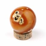 edler Kugelständer aus Fossilienmarmor für Edelsteine und Mineralien Edelsteine Heilsteine bei Wunderstein24