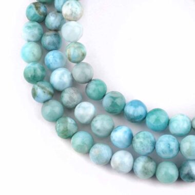 Larimar Ø 6 mm Kugel Armband flexibel und dehnbar in sehr guter Qualität und Farbe Edelsteine Heilsteine bei Wunderstein24