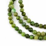 Nephrit Jade facettiert Ø 4 mm Kugel Edelstein Armband flexibel und dehnbar Edelsteine Heilsteine bei Wunderstein24