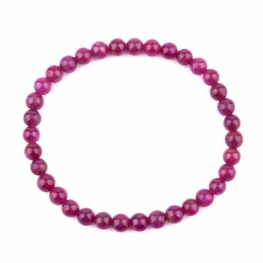 Rubin Ø 5 mm Kugel Armband flexibel und dehnbar in einzigartiger Qualität und Farbe Edelsteine Heilsteine bei Wunderstein24