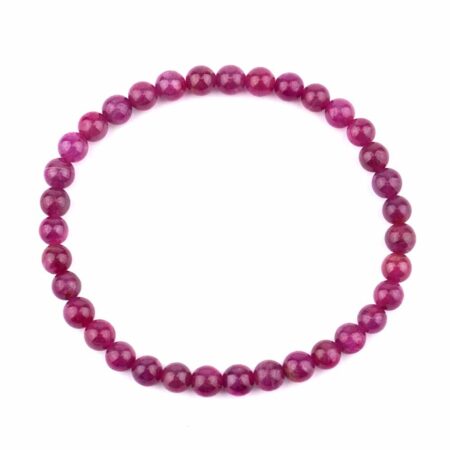 Rubin Ø 5 mm Kugel Armband flexibel und dehnbar in einzigartiger Qualität und Farbe Edelsteine Heilsteine bei Wunderstein24