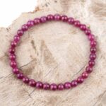 Rubin Ø 5 mm Kugel Armband flexibel und dehnbar in einzigartiger Qualität und Farbe Edelsteine Heilsteine bei Wunderstein24