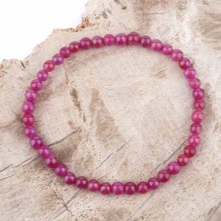 Rubin Ø 4,5 mm Kugel Armband flexibel und dehnbar in traumhafter Qualität und Farbe Edelsteine Heilsteine bei Wunderstein24