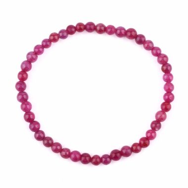 Rubin Ø 4,5 mm Kugel Armband flexibel und dehnbar in traumhafter Qualität und Farbe Edelsteine Heilsteine bei Wunderstein24