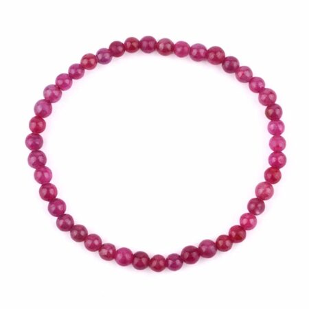 Rubin Ø 4,5 mm Kugel Armband flexibel und dehnbar in traumhafter Qualität und Farbe Edelsteine Heilsteine bei Wunderstein24