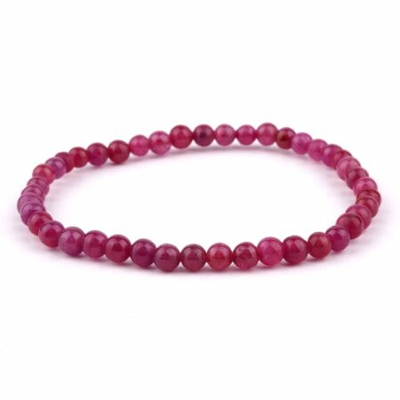Rubin Ø 4,5 mm Kugel Armband flexibel und dehnbar in traumhafter Qualität und Farbe Edelsteine Heilsteine bei Wunderstein24