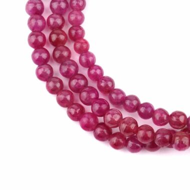 Rubin Ø 4,5 mm Kugel Armband flexibel und dehnbar in traumhafter Qualität und Farbe Edelsteine Heilsteine bei Wunderstein24