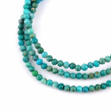 Türkis echt facettiert Ø 3 mm Kugel Edelstein Armband flexibel und dehnbar Edelsteine Heilsteine bei Wunderstein24