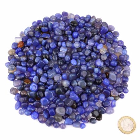 Achat Trommelsteine blau | natur Ø 8 – 12 mm aus Brasilien Edelsteine Heilsteine bei Wunderstein24