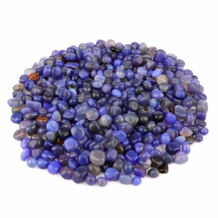 Achat Trommelsteine blau | natur Ø 8 – 12 mm aus Brasilien Edelsteine Heilsteine bei Wunderstein24