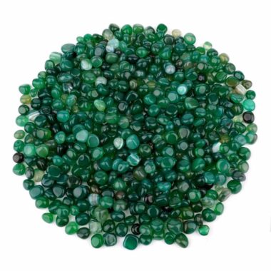 Achat Trommelsteine grün Ø 8 – 12 mm aus Brasilien Edelsteine Heilsteine bei Wunderstein24