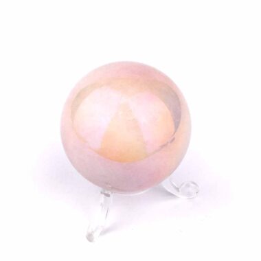 Aqua Angel Aura Rosenquarz Kugel Ø ca. 53 mm Edelsteine Heilsteine bei Wunderstein24