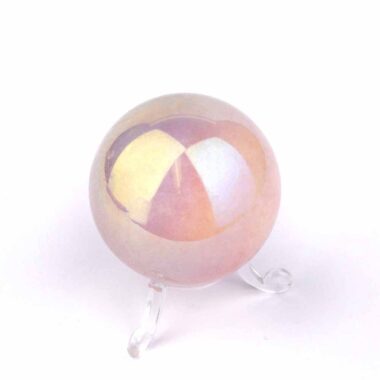 Aqua Angel Aura Rosenquarz Kugel Ø ca. 53 mm Edelsteine Heilsteine bei Wunderstein24