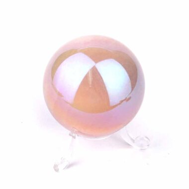 Aqua Angel Aura Rosenquarz Kugel Ø ca. 53 mm Edelsteine Heilsteine bei Wunderstein24