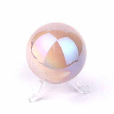 Aqua Angel Aura Rosenquarz Kugel Ø ca. 52 mm Edelsteine Heilsteine bei Wunderstein24