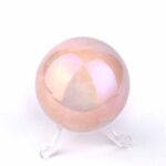 Aqua Angel Aura Rosenquarz Kugel Ø ca. 52 mm Edelsteine Heilsteine bei Wunderstein24