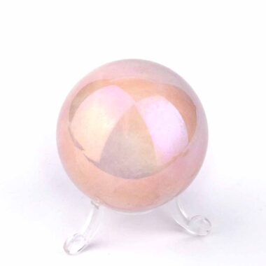 Aqua Angel Aura Rosenquarz Kugel Ø ca. 54 mm Edelsteine Heilsteine bei Wunderstein24