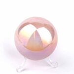 Aqua Angel Aura Rosenquarz Kugel Ø ca. 53 mm Edelsteine Heilsteine bei Wunderstein24