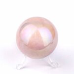 Aqua Angel Aura Rosenquarz Kugel Ø ca. 53 mm Edelsteine Heilsteine bei Wunderstein24