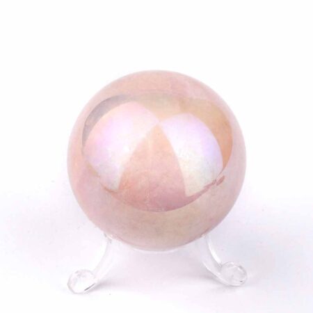 Aqua Angel Aura Rosenquarz Kugel Ø ca. 53 mm Edelsteine Heilsteine bei Wunderstein24