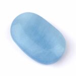 Aquamarin | Beryl Handschmeichler | Massagestein Ø 47 mm in bester Qualität und Farbe Edelsteine Heilsteine bei Wunderstein24